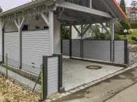 Sichtschutzwände mit Rombusleisten